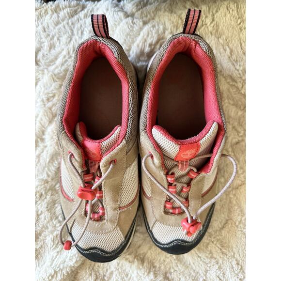 Timberland Girls‎ Sneakers Hiking Shoes Size 2.5 Beige Pink - Picture 3 of 8